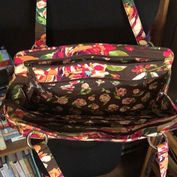 Vera Bradley Rose Print Quilted Shoulder Bag - Picture 3 of 7